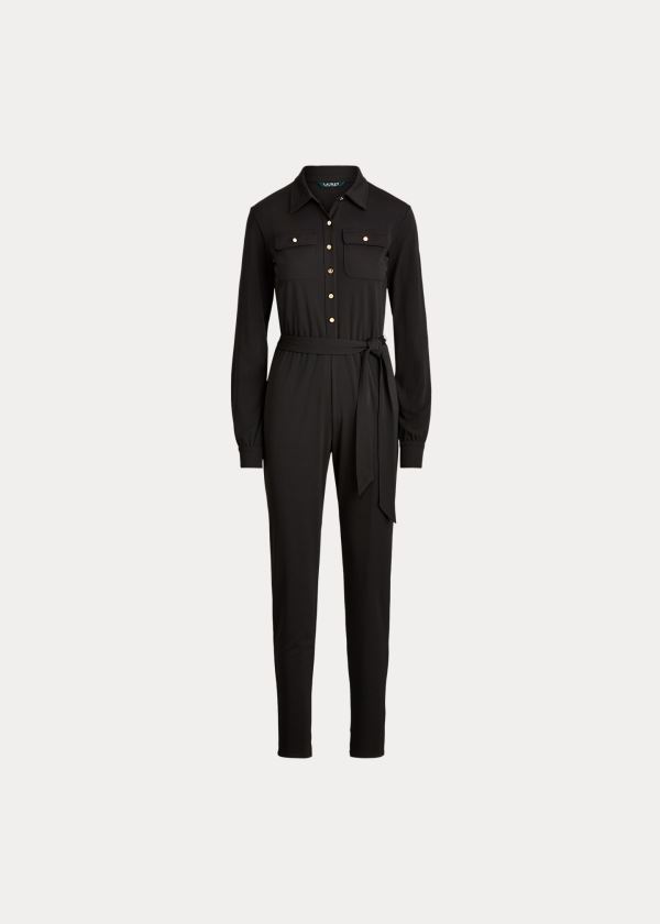 Ralph Lauren Buttoned Jersey Jumpsuit Dame Danmark (LBAHU5463)